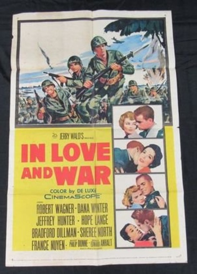 In Love And War 1958 1-sheet