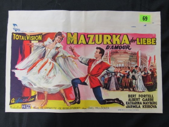 Mazurka Of Love 1957 Belgium 1-sheet