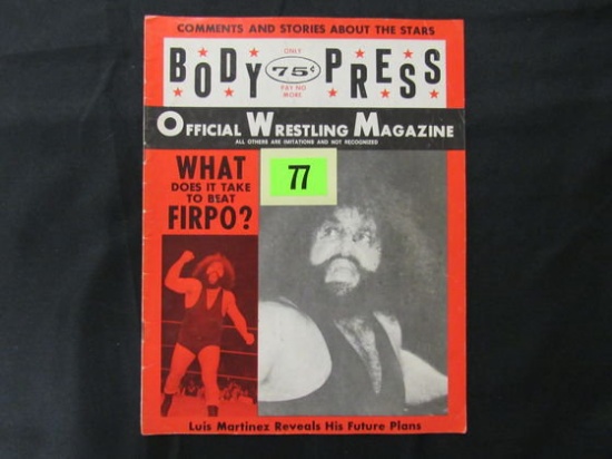 Vintage 1972 Wrestling Program/firpo