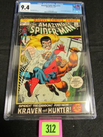 Amazing Spider-man #111 (1972) Kraven The Hunter Appearance Cgc 9.4