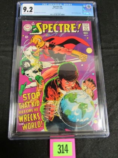 The Spectre #4 (1968) Classic Neal Adams Cover Cgc 9.2