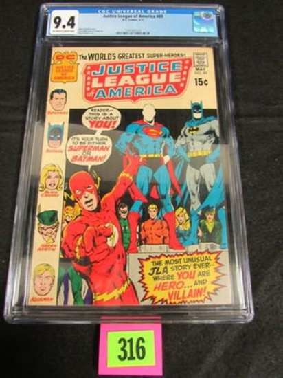 Justice League Of America #89 (1971) Silver Age Neal Adams Cover Cgc 9.4