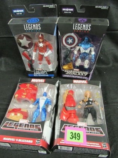 Lot (4) Marvel Legends Figures Mib Valkyrie, Blizzard, Red Guardian+