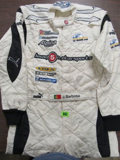 Joao Barbosa Race Worn 2010 Le Mans Championship Firesuit