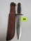 Vintage Handmade Usn Navy Custom Fighting Knife In Sheath