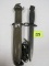 Vintage Us M-16 Bayonet In Scabbard By Bauer Ordnance