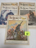 Lot (5) Ww1 Literary Digest Magazines (all Military Covers) 1917