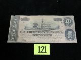1864 Confederate States $20 Richmond Note Civil War