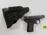 J.P. Sauer & Sohn (pre Sig Sauer) Model 1913 German 7.65 Pistol W/ Original Holster