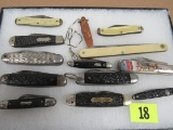 Collection Of Vintage Usa Made Folding Knives
