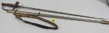 Rare Indian Wars Officers Sword With Signal Whistle By M.C. Lilley (columbus, Oh)