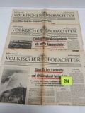 (3) Wwii Nazi German Volkischer Beobachter Newspapers