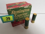 Excellent Vintage Nos Box (25 Rds) Remington Express 12 Ga Paper Shotgun Shells