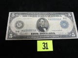 1914 Us $5 Large Sized Frn Federal Reserve Note