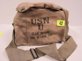 Wwii Usn Us Navy Gas Mask In Case
