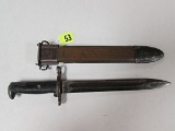 Excellent U.F.H. M1 Garand Us 03-a3 Bayonet W/ Scabbard