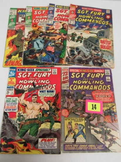 Sgt Fury Silver Age Annual Lot #1, 3, 4, 5, 6, 7