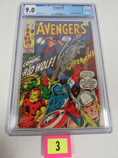 Avengers #80 (1970) Key 1st Appearance Of Red Wolf Cgc 9.0