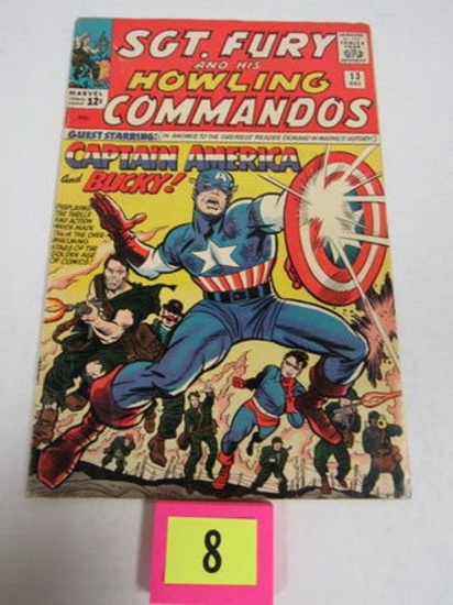 Sgt. Fury #13/1964/ Key Silver Age 2nd Captain America