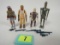 Vintage 1980 Star Wars Esb Lot (4) Bounty Hunter Figures Incl. Boba Fett