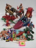 Large Group Of Asst. 1980's He-man Motu Masters Of Universe Toys