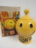 Vintage Mccoy Have A Happy Day Smiley Face Cookie Jar In Original Box