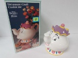 Excellent Treasure Craft Disney Beauty And The Beast Mrs. Potts Cookie Jar Mib