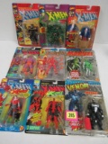 Lot (9) Vintage 1990's Toy Biz Marvel Figures Incl. Deadpool, Venom, Etc.