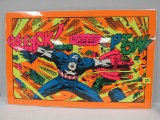 Rare 1971 Marvel Third Eye Black Light Captain America Poster