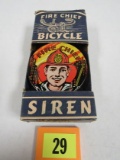 Antique Ranger Steel Fire Chief Bicycle Siren Mib