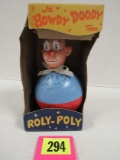 Vintage 1950's Howdy Doody Roly Poly Clarabell Toy In Orig Box