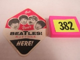 Vintage 1964 Beatles Buttons Display Decal