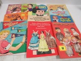 Lot (11) Vintage Paper Dolls Books Alice In Wonderland, Nancy, Miss Piggie+