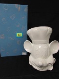 Excellent Treasure Craft Disney All White Mickey Mouse Cookie Jar Mib