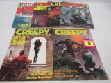 Lot (6) 1960's Creepy Magazines Frank Frazetta Warren Pub.