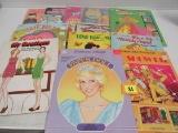 Lot (13) Vintage Paper Dolls Books Princess Diana, Little Lulu, Barbie+