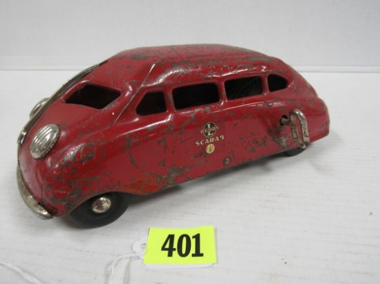 Antique 1930's Buddy L Wind-up Scarab Toy Car