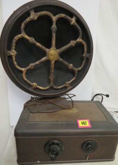 Antique Atwater Kent Model 40 Tube Radio w/ Speaker