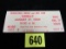 Original Woodstock Music Festival Unused Ticket