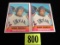 (2) 1976 Topps #98 Dennis Eckersley Rc Rookie Cards