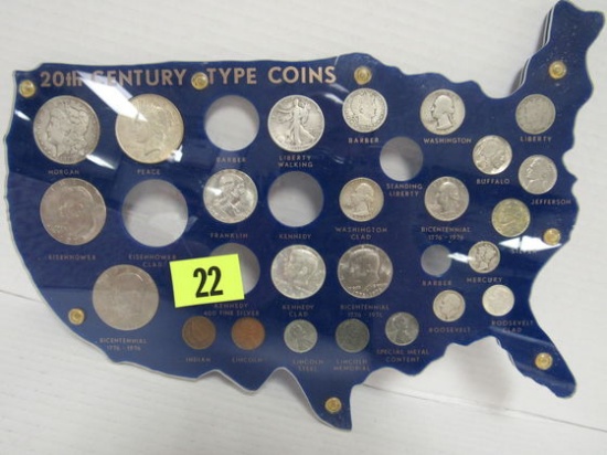 20th Century Type Coins Incl. 2 Silver Dollars