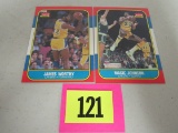 1986-87 Fleer Magic Johnson & James Worthy Rc