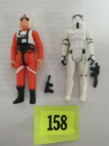 (2) 1978 Star Wars Figures Luke X-wing Pilot/ Stormtrooper Complete