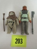 (2) Vintage 1983 Star Wars Rotj Complete Figures Chief Chirpa Nikto
