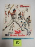 1962 Milwaukee Braves Vs. Houston Colt .45's Program/ Scorebook