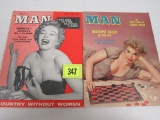 (2) 1956 Modern Man Men's Pin-up Magazines