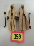 (2) Vintage 1977 Star Wars Tusken Raider Figures Complete