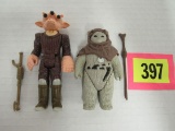 (2) Vintage 1983 Star Wars Rotj Complete Figures Ree-yees Chirpa