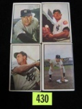 (4) 1953 Bowman Color New York Yankees