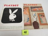 (2) 1956 Playboy Magazines